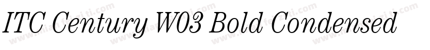 ITC Century W03 Bold Condensed字体转换